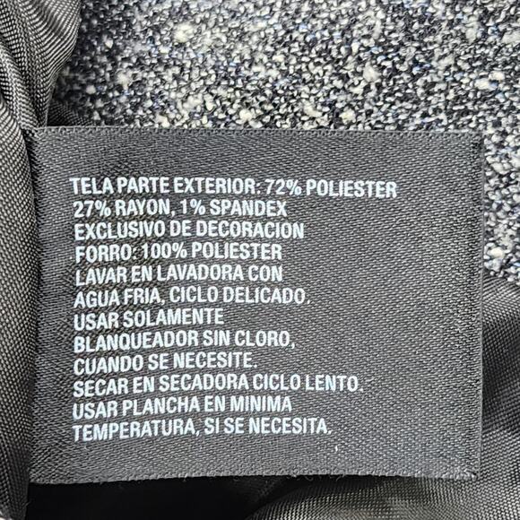 East 5th Skirt Womens 12 Black Gray Tweed Crochet Lace Trim A-Line Lined Preppy - Picture 5 of 9